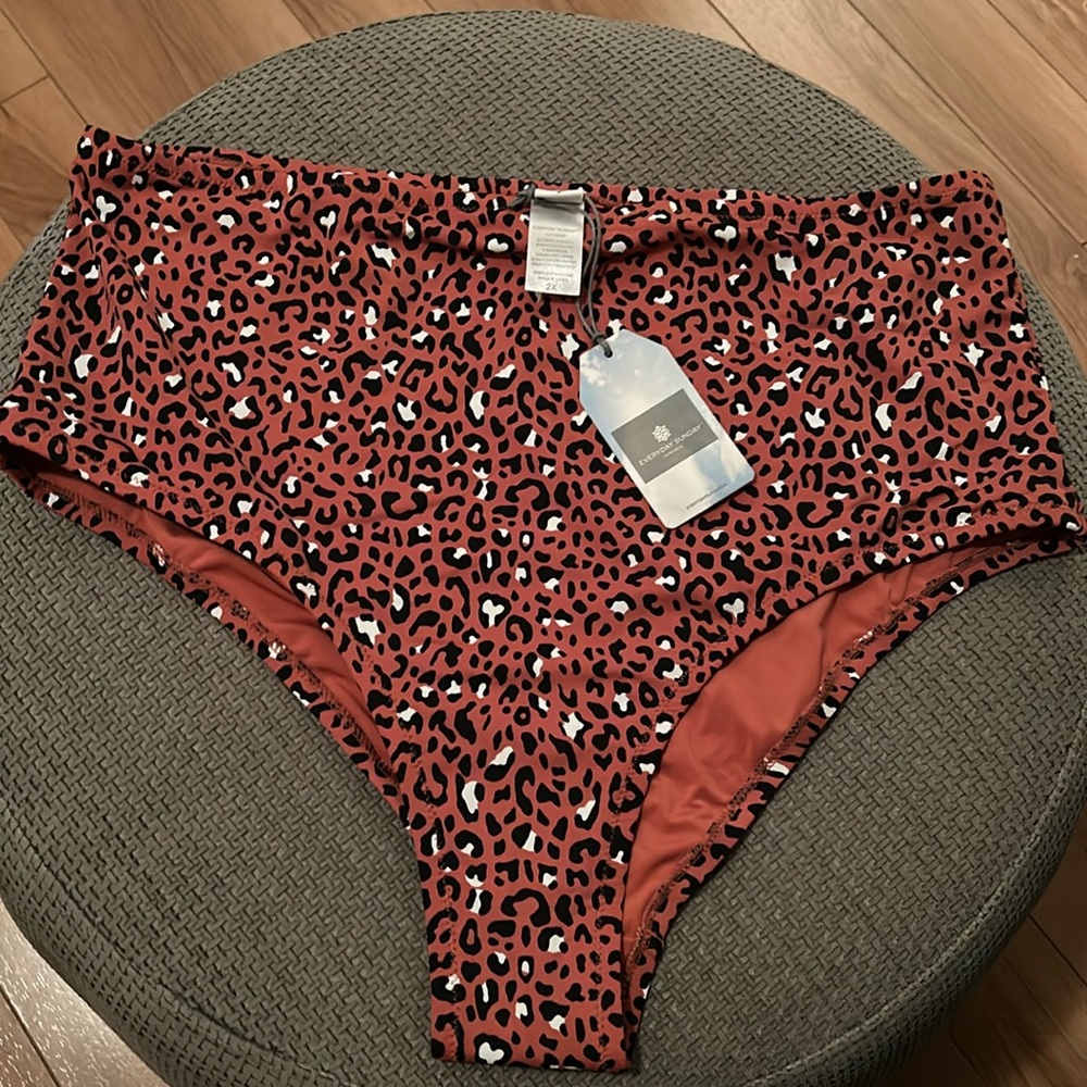 New plus sized leopard bikini bottom from everyday sunday